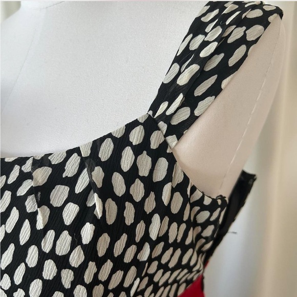 Ann Taylor Silk Blend Black and red mini dress. - Picture 6 of 8